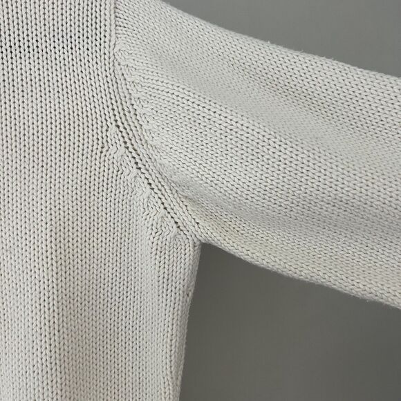 Pendleton Originals Women’s Cableknit Turtleneck Sweater Sz LG Cream 100% Cotton - Picture 7 of 11